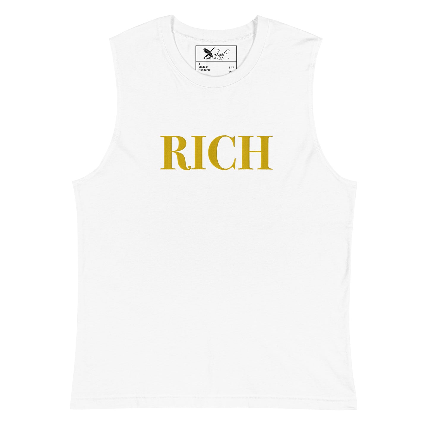 RICH BY XCLUSIF POETIX Embroidery Muscle Shirt