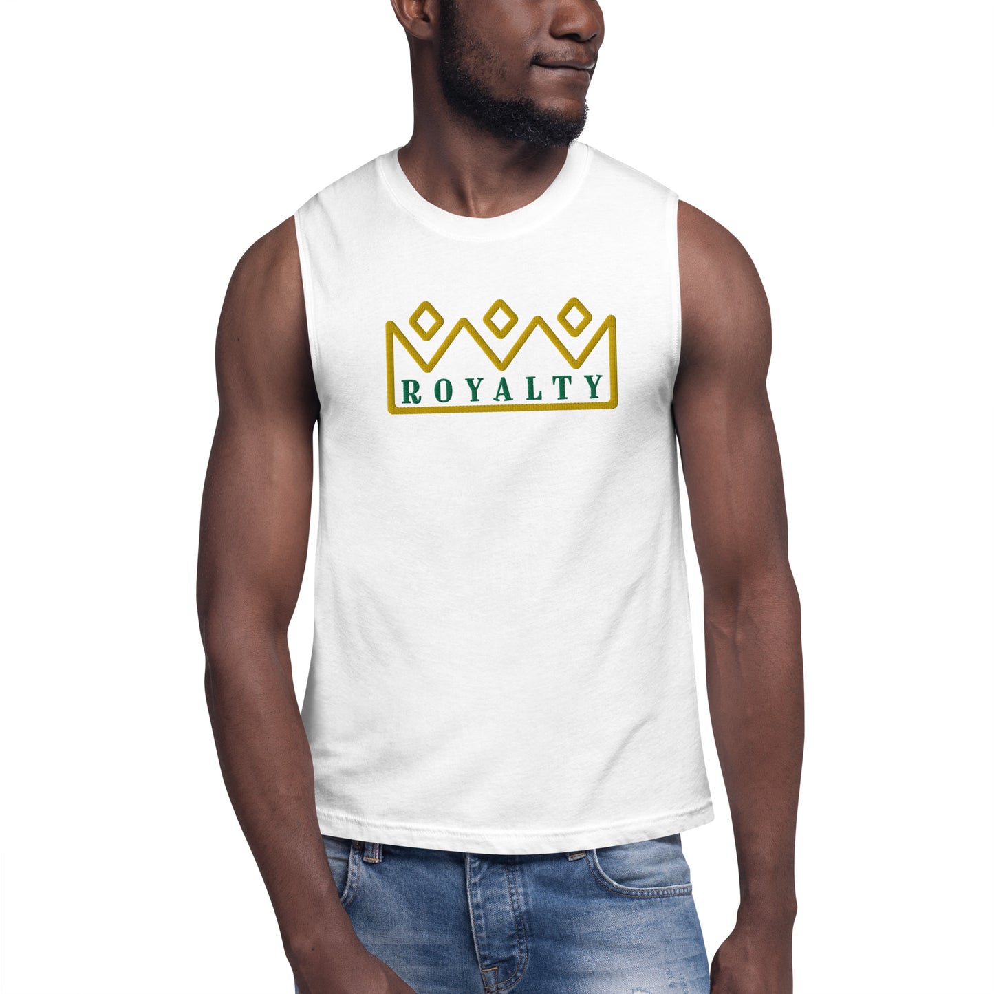 ROYALTY BY XCLUSIF POETIX Embroidery Muscle Shirt