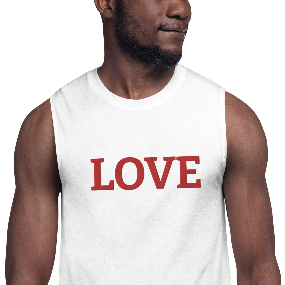 LOVE BY XCLUSIF POETIX Embroidery Muscle Shirt