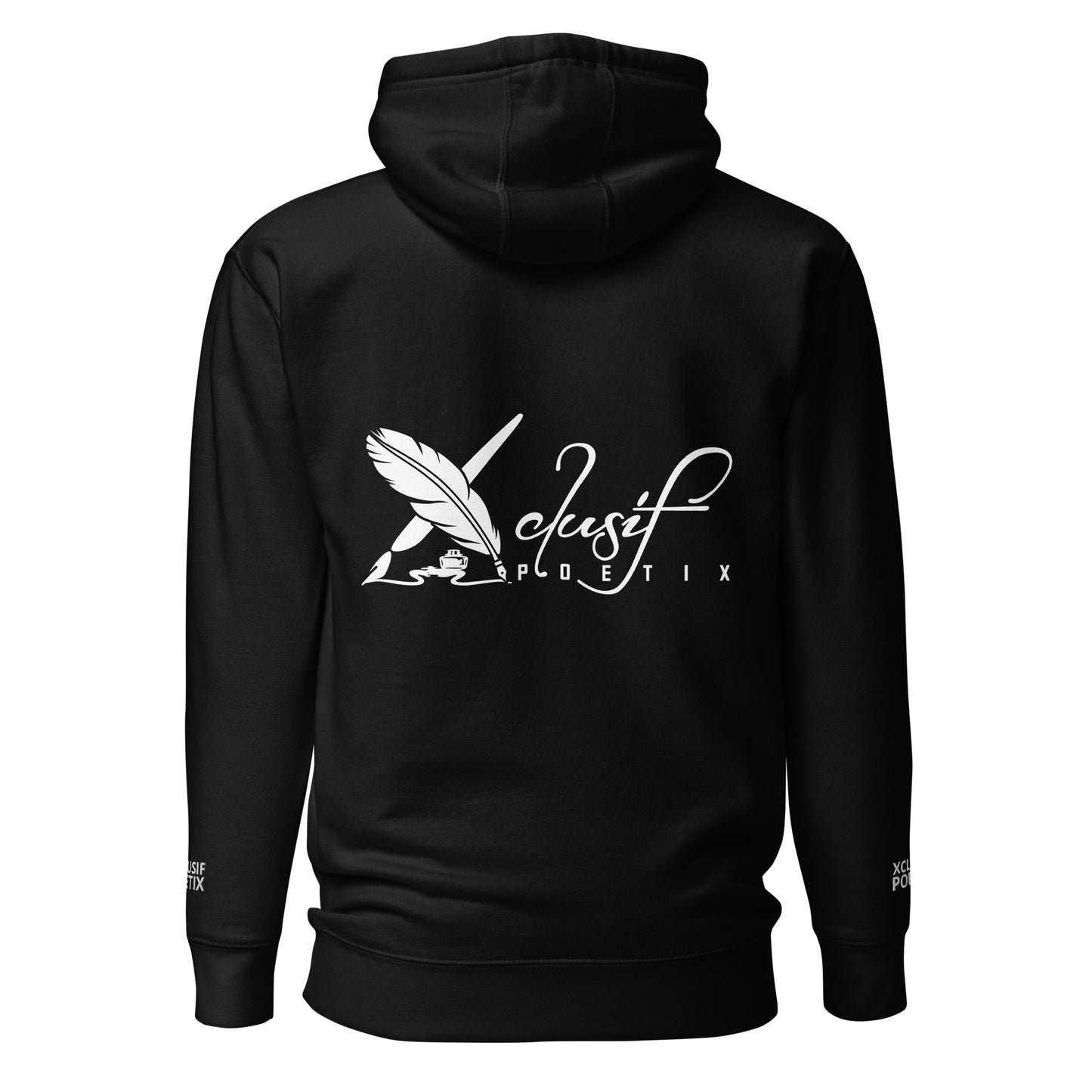 XCLUSIF POETIX BIG WHITE EMBROIDERY LOGO Unisex Hoodie