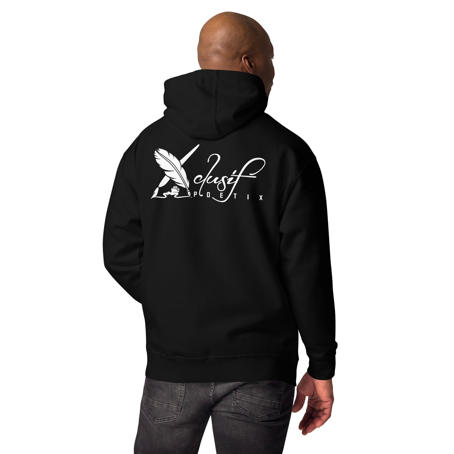 XCLUSIF POETIX WHITE EMBROIDERY LOGO Unisex Hoodie