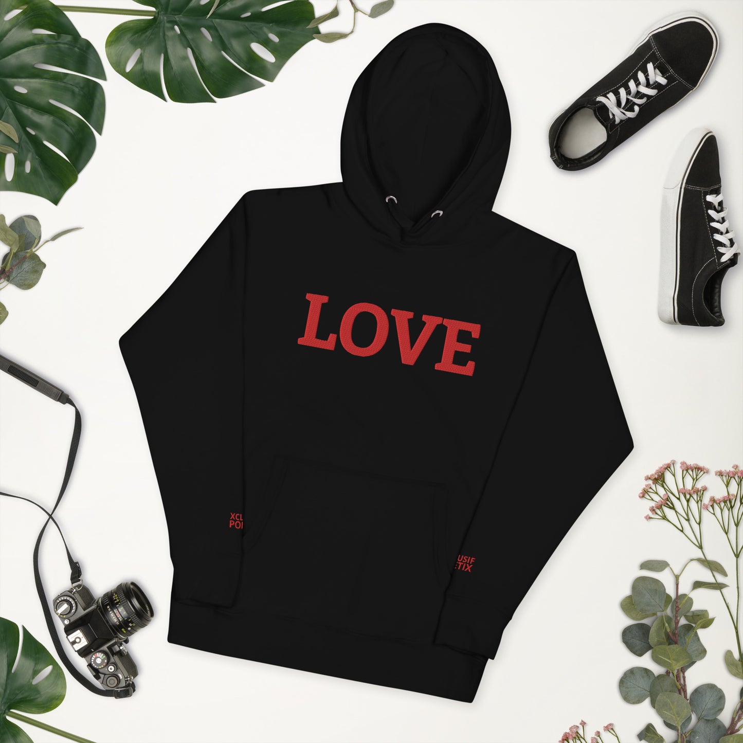 LOVE BY XCLUSIF POETIX Embroidery Unisex Hoodie