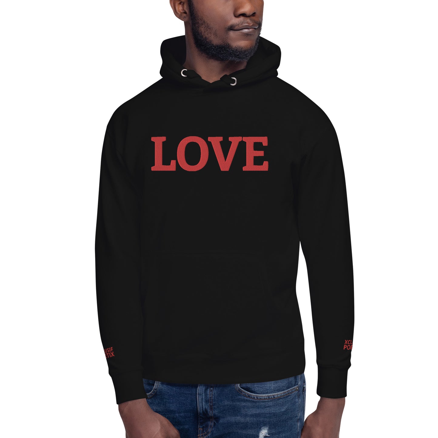 LOVE BY XCLUSIF POETIX Embroidery Unisex Hoodie