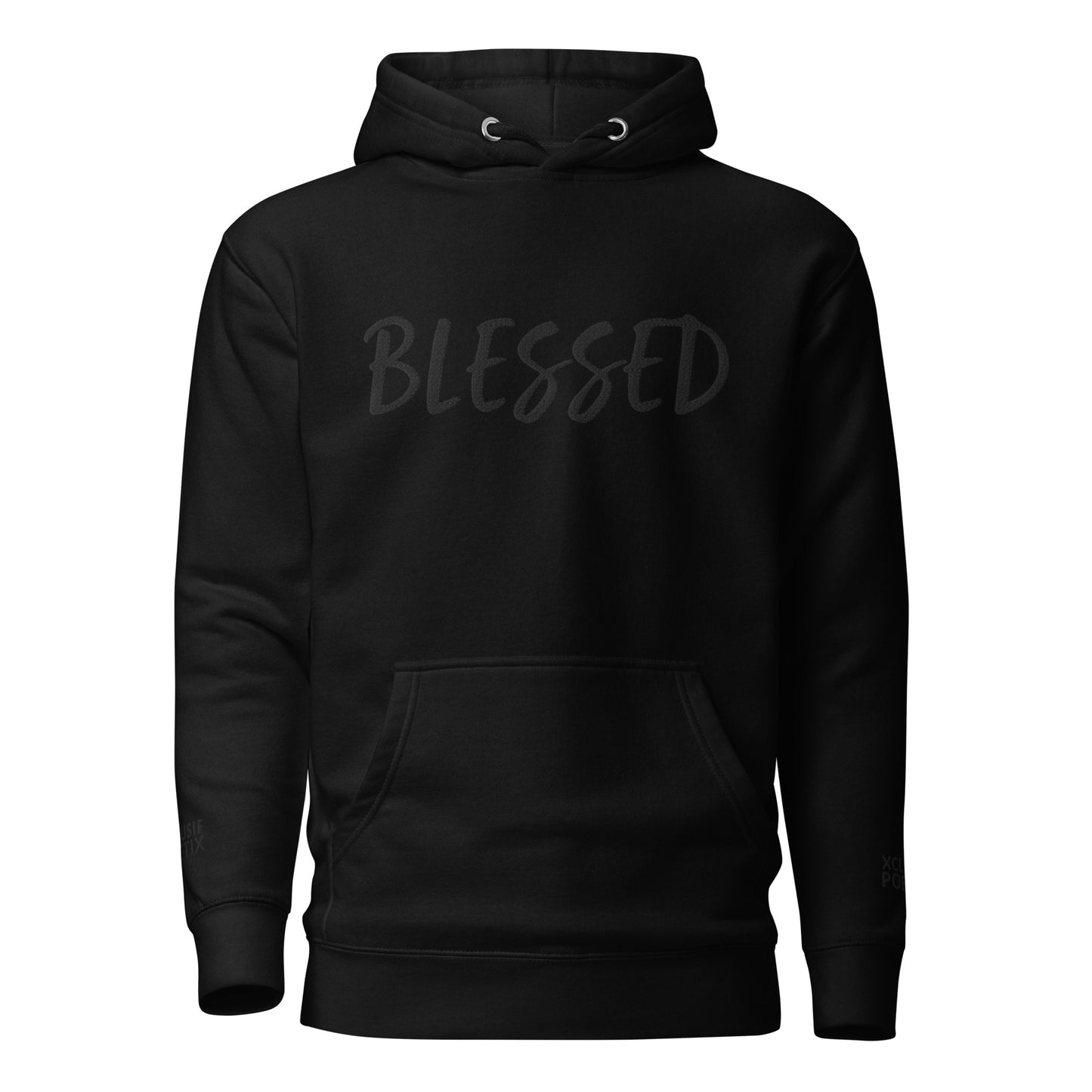 BLESSED BY XCLUSIF POETIX EMBROIDERY Unisex Hoodie