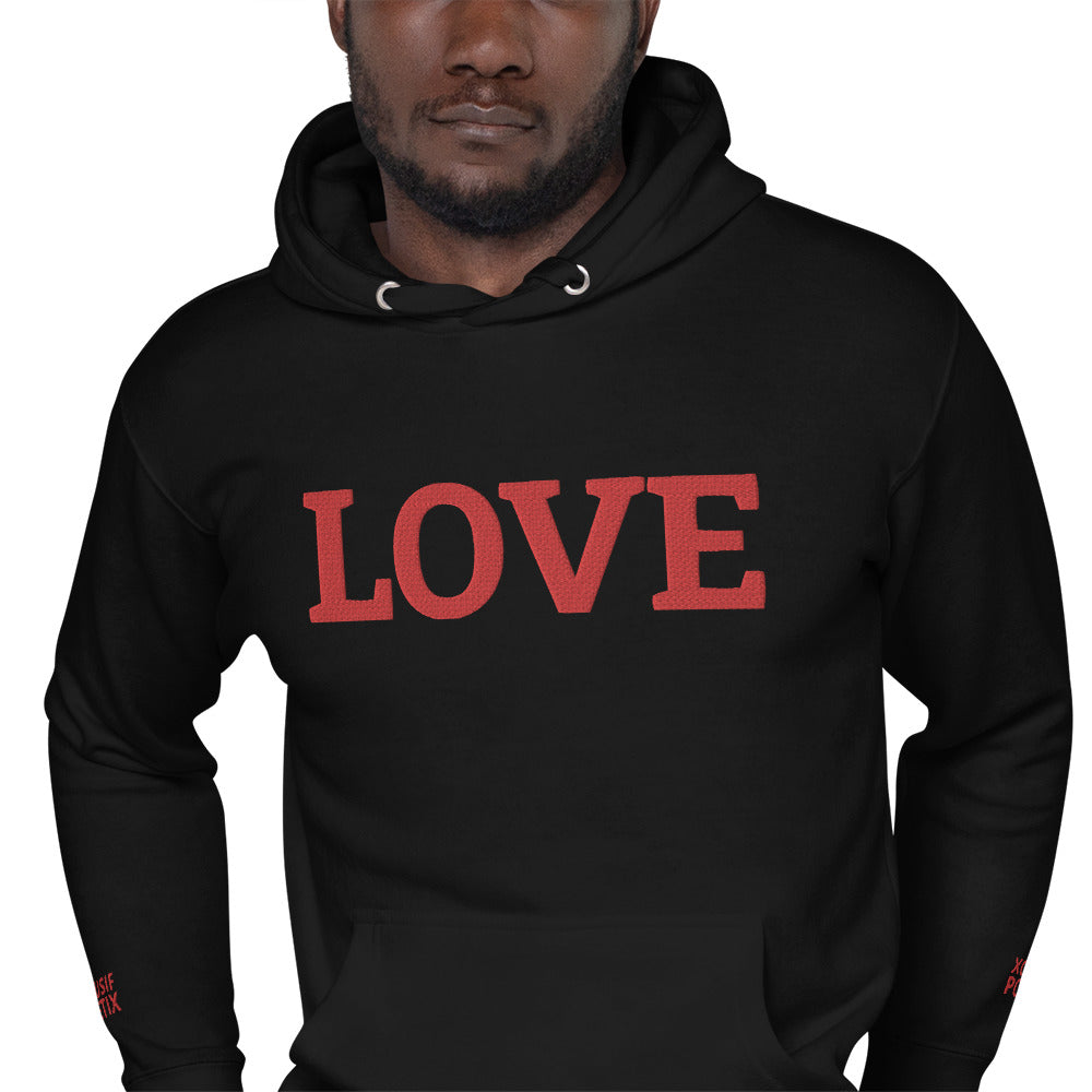 LOVE BY XCLUSIF POETIX Embroidery Unisex Hoodie