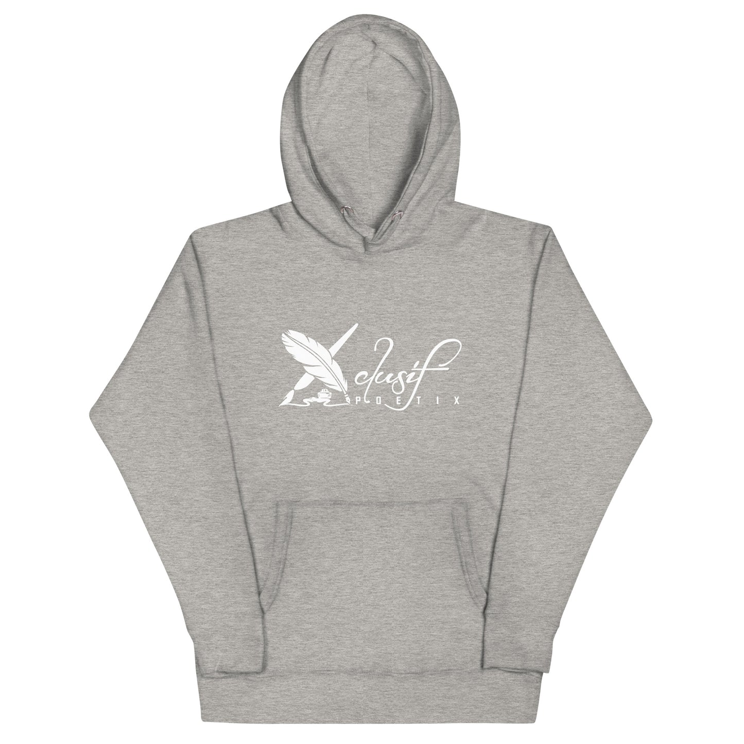 XCLUSIF POETIX WHITE LOGO Unisex Premium Hoodie