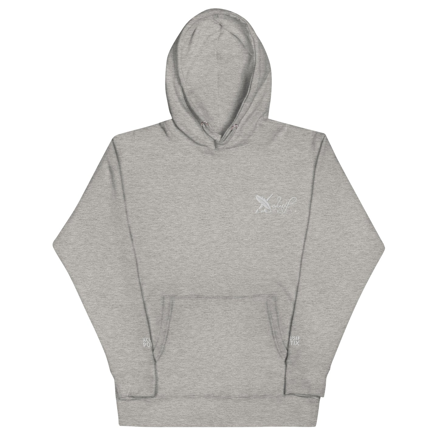 XCLUSIF POETIX WHITE EMBROIDERY LOGO Unisex Hoodie