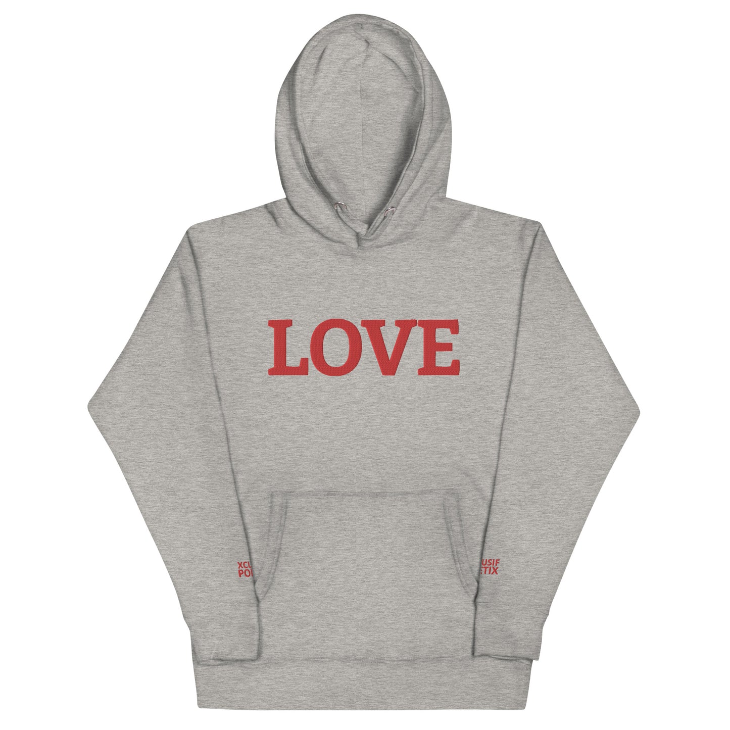 LOVE BY XCLUSIF POETIX Embroidery Unisex Hoodie