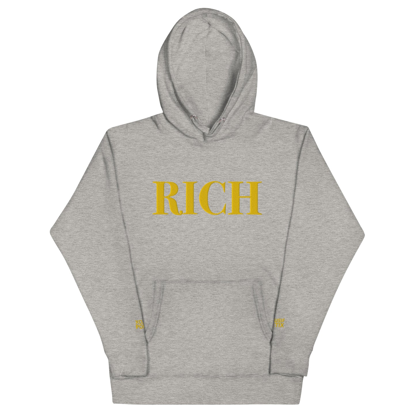 RICH BY XCLUSIF POETIX Embroidery Unisex Hoodie