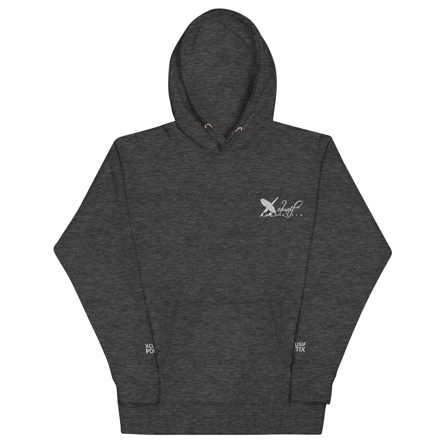 XCLUSIF POETIX WHITE EMBROIDERY LOGO Unisex Hoodie