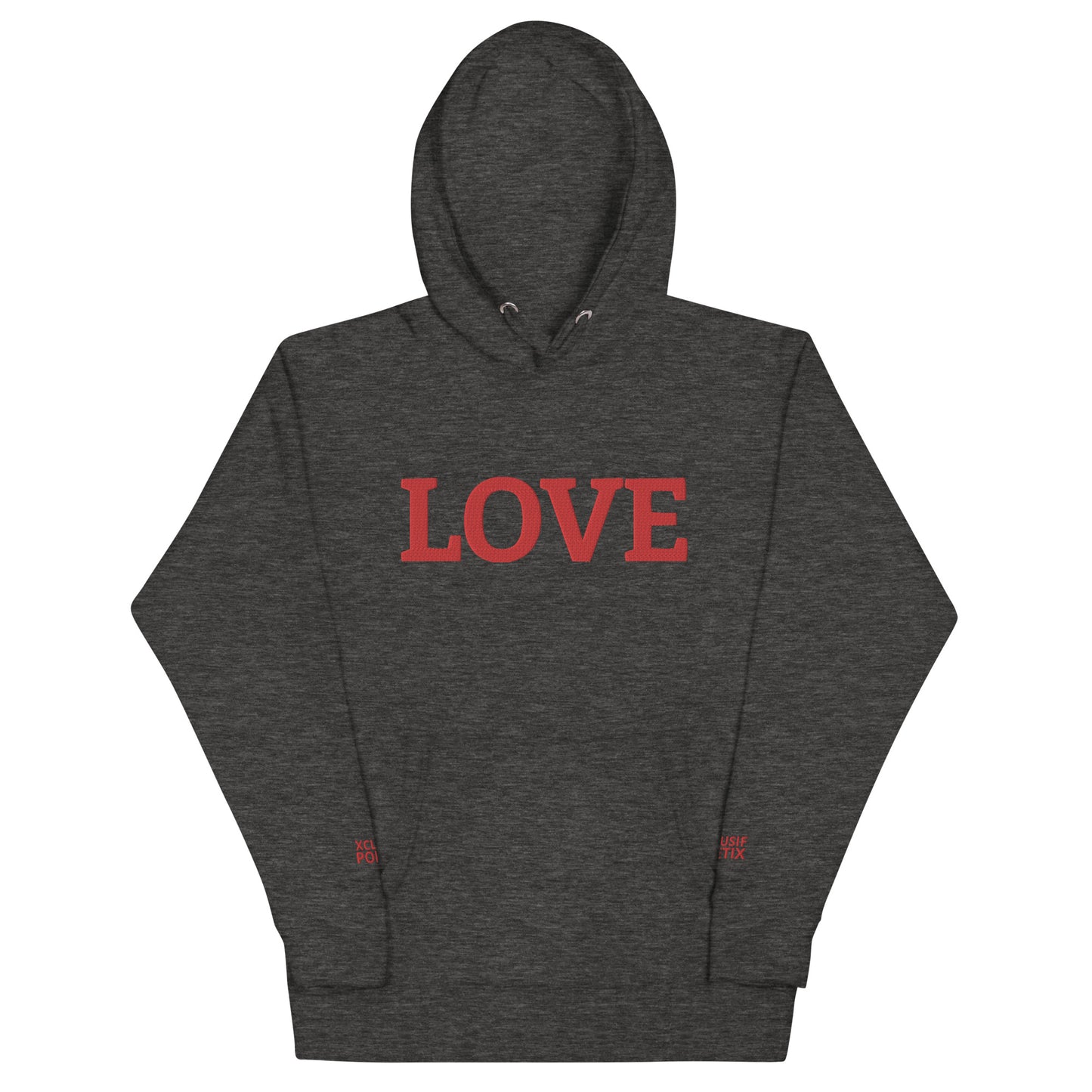 LOVE BY XCLUSIF POETIX Embroidery Unisex Hoodie