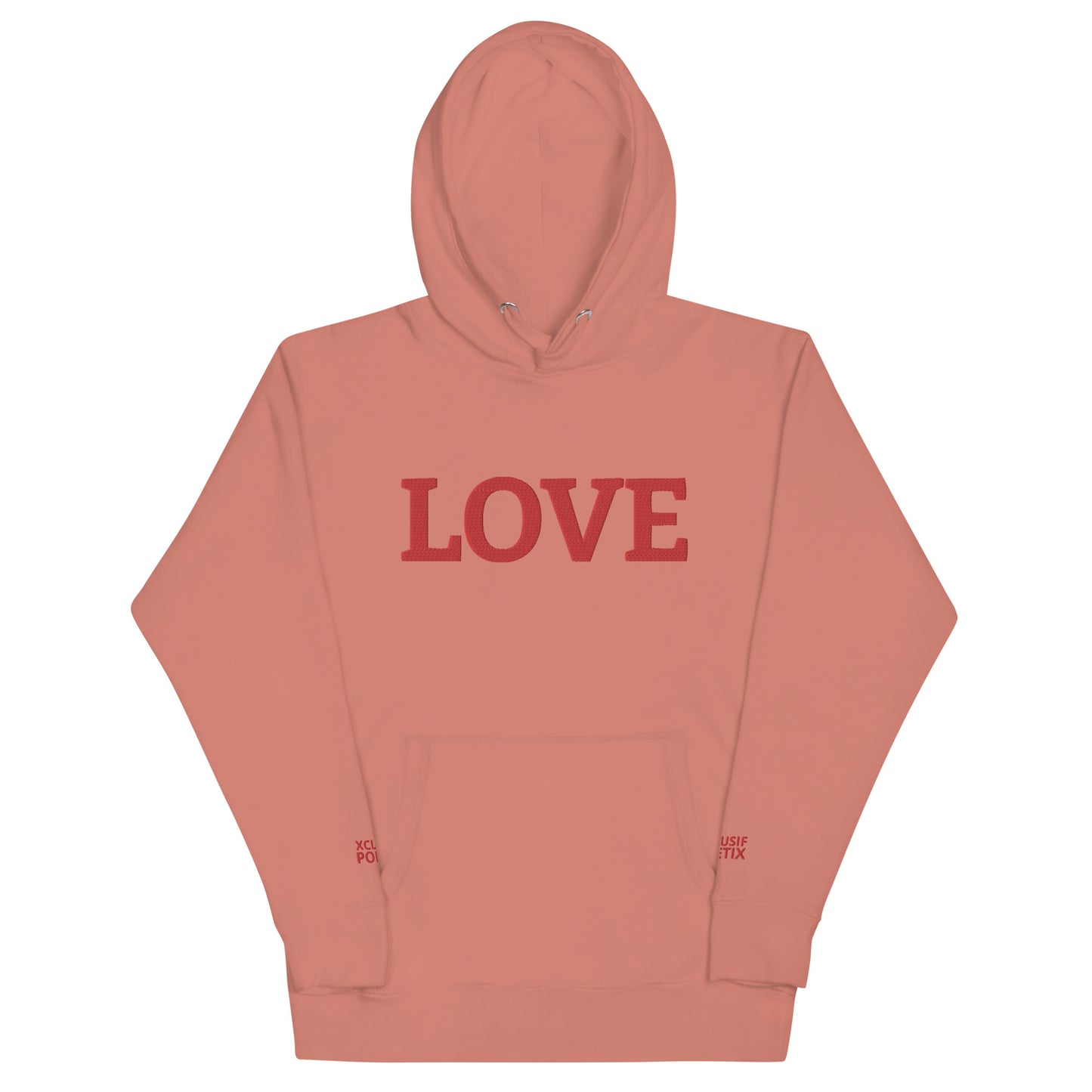 LOVE BY XCLUSIF POETIX Embroidery Unisex Hoodie