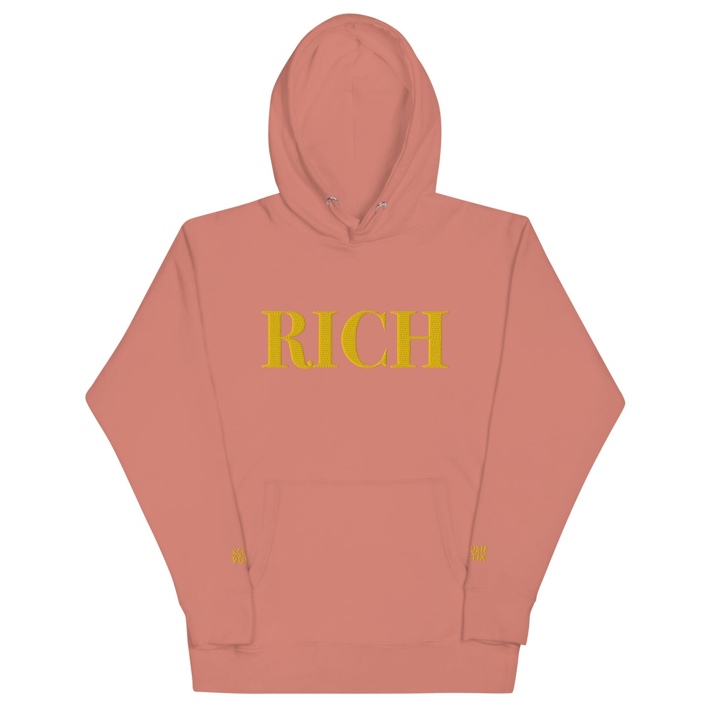 RICH BY XCLUSIF POETIX Embroidery Unisex Hoodie