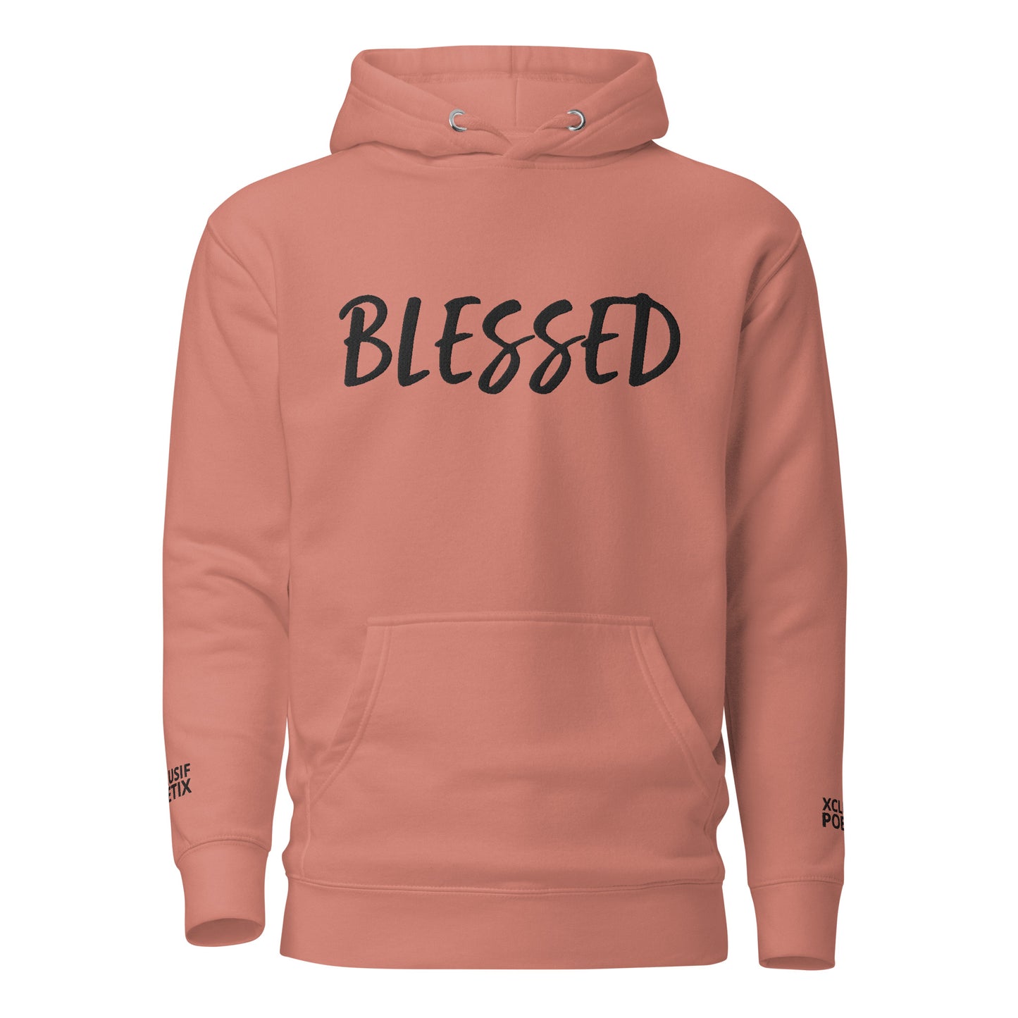 BLESSED BY XCLUSIF POETIX EMBROIDERY Unisex Hoodie