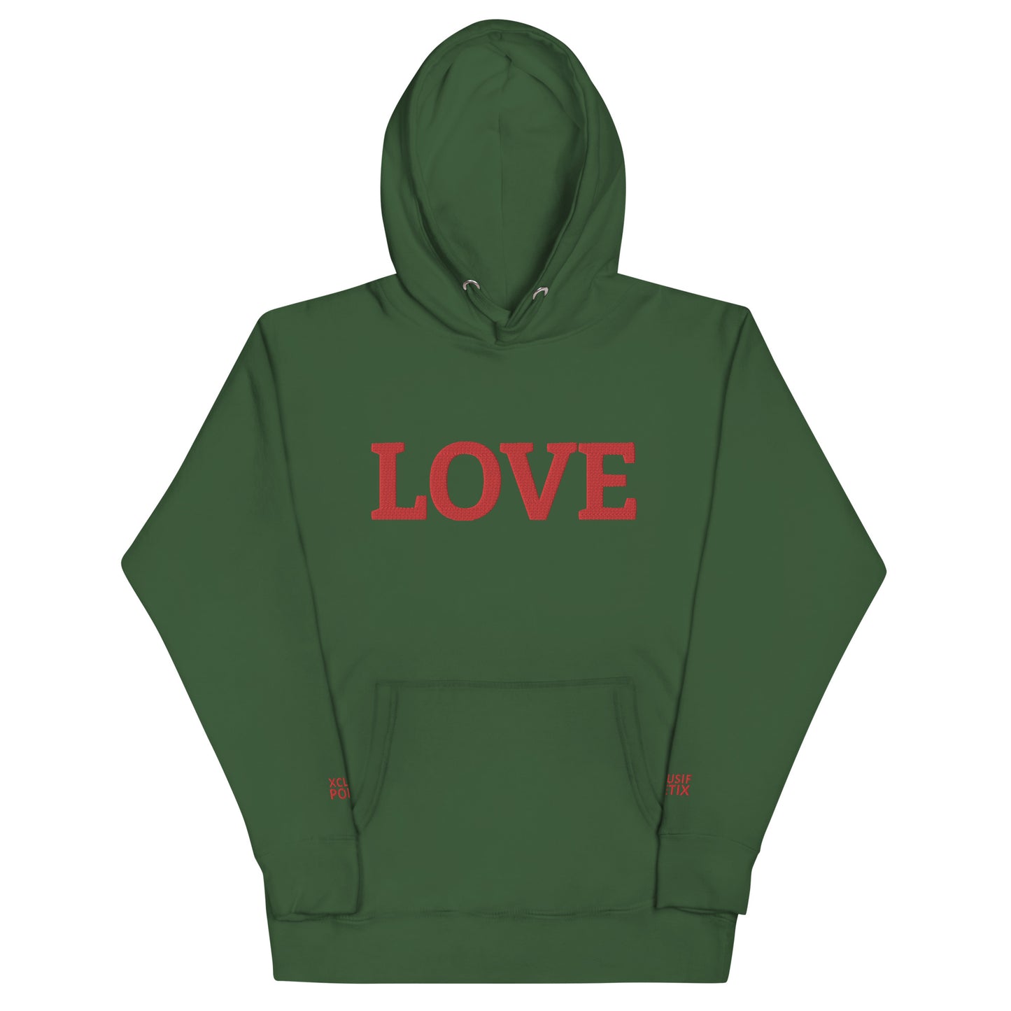 LOVE BY XCLUSIF POETIX Embroidery Unisex Hoodie