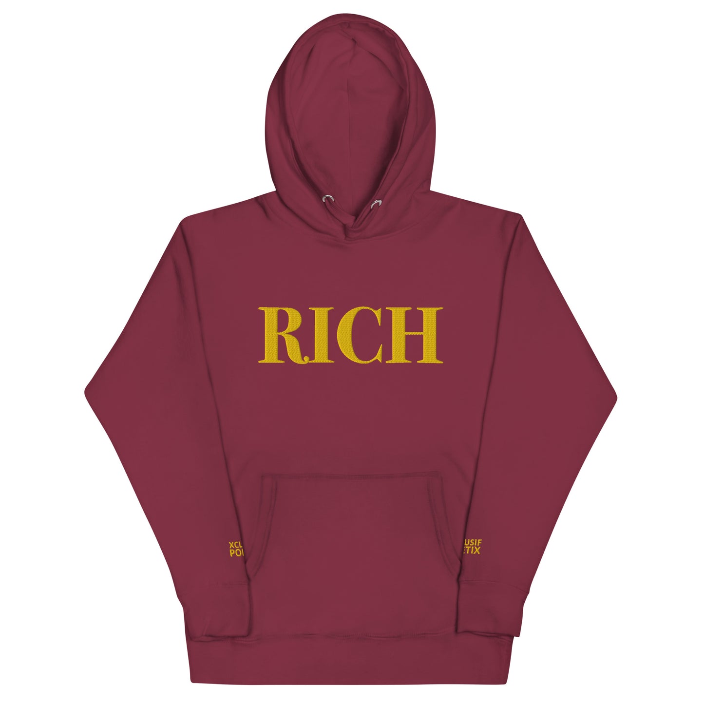 RICH BY XCLUSIF POETIX Embroidery Unisex Hoodie