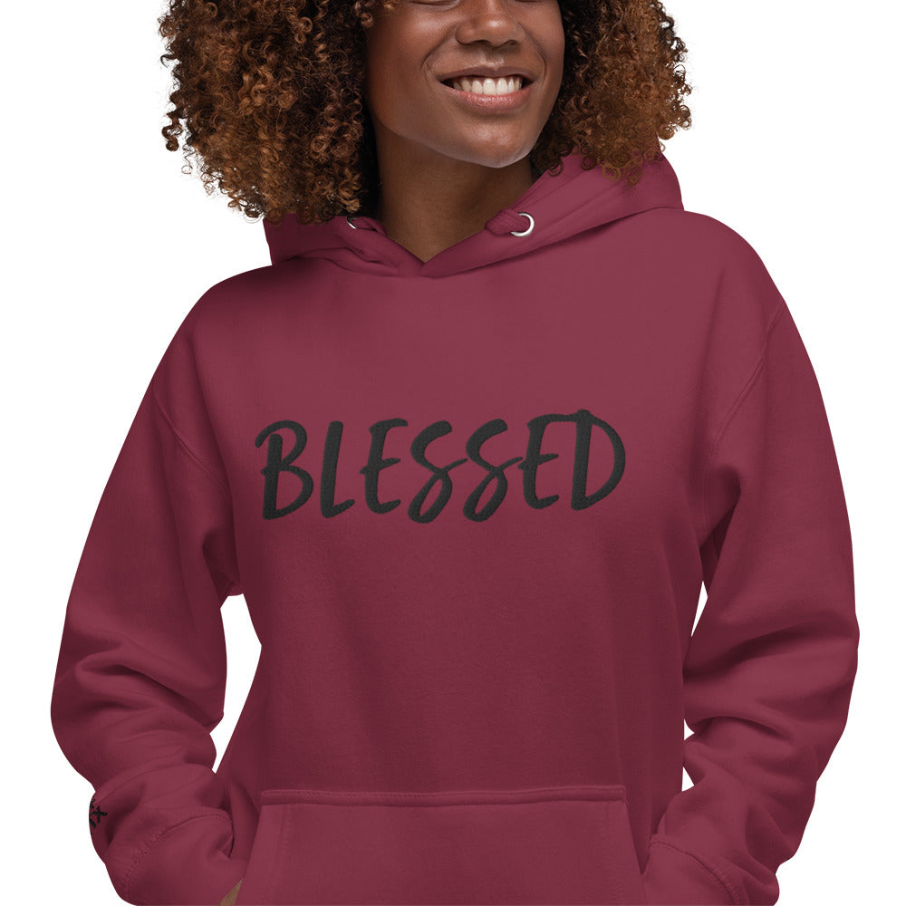 BLESSED BY XCLUSIF POETIX EMBROIDERY Unisex Hoodie