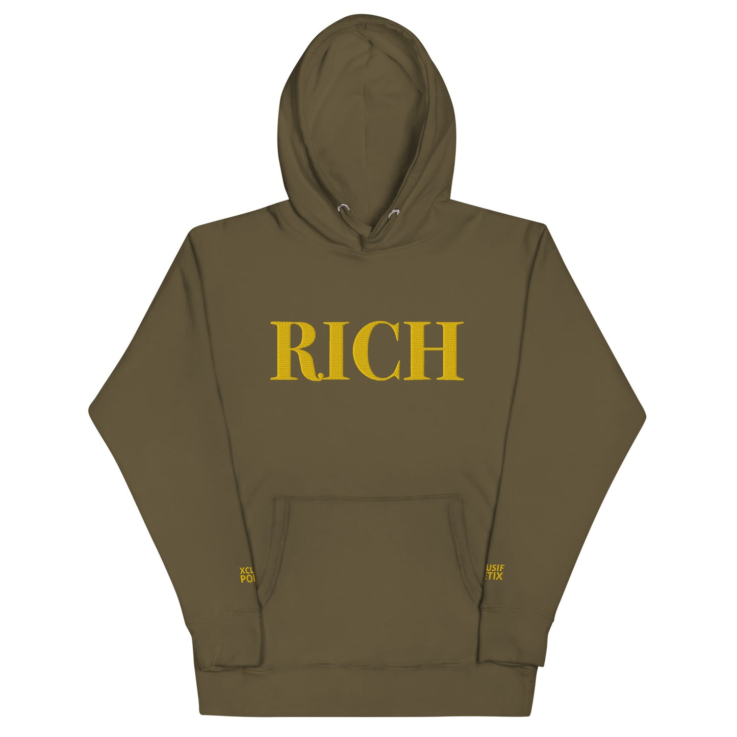 RICH BY XCLUSIF POETIX Embroidery Unisex Hoodie