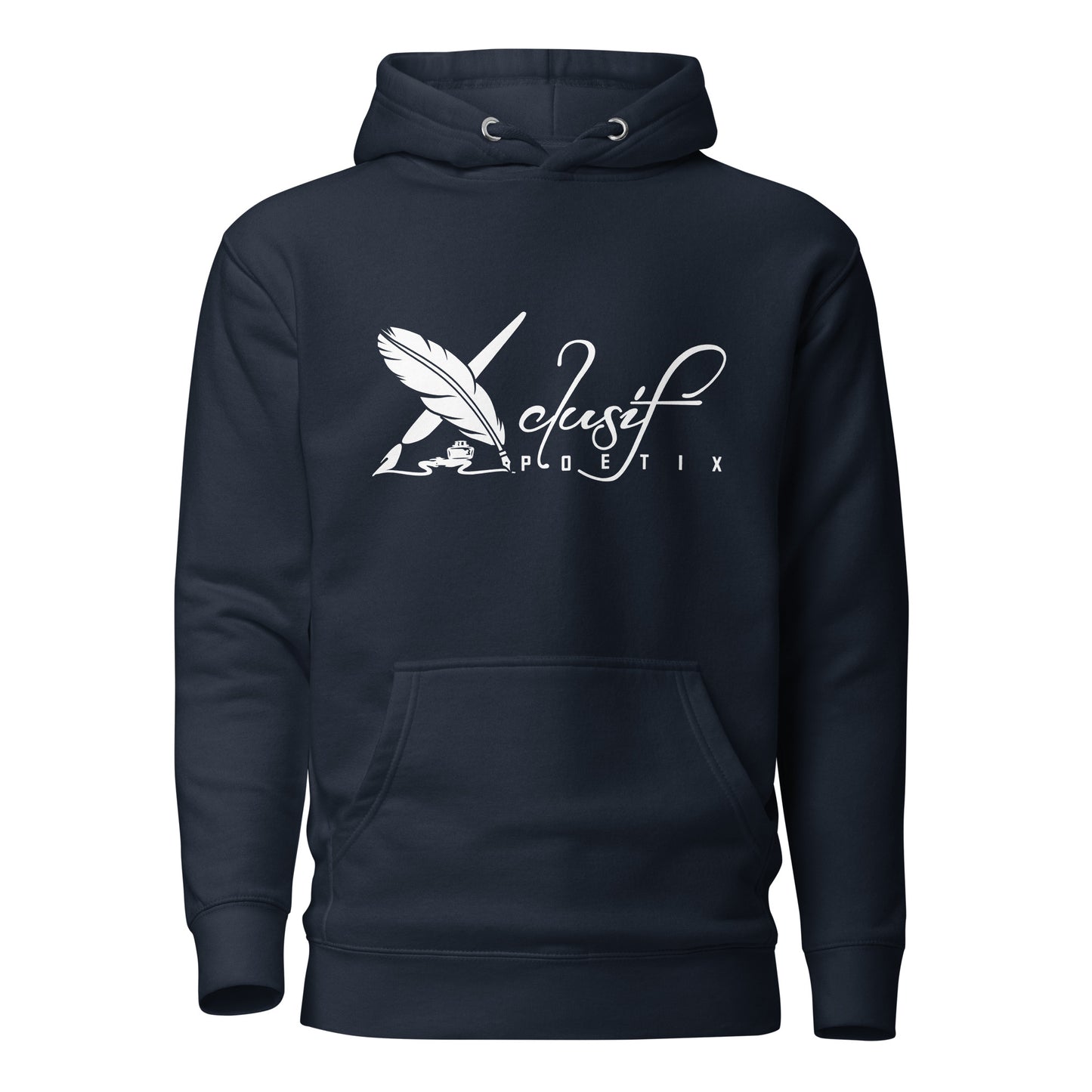 XCLUSIF POETIX WHITE LOGO Unisex Hoodie