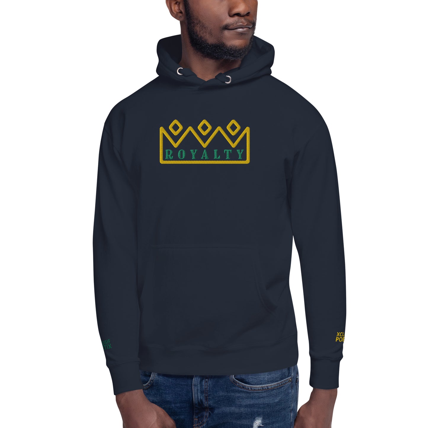 ROYALTY BY XCLUSIF POETIX Embroidery Unisex Hoodie