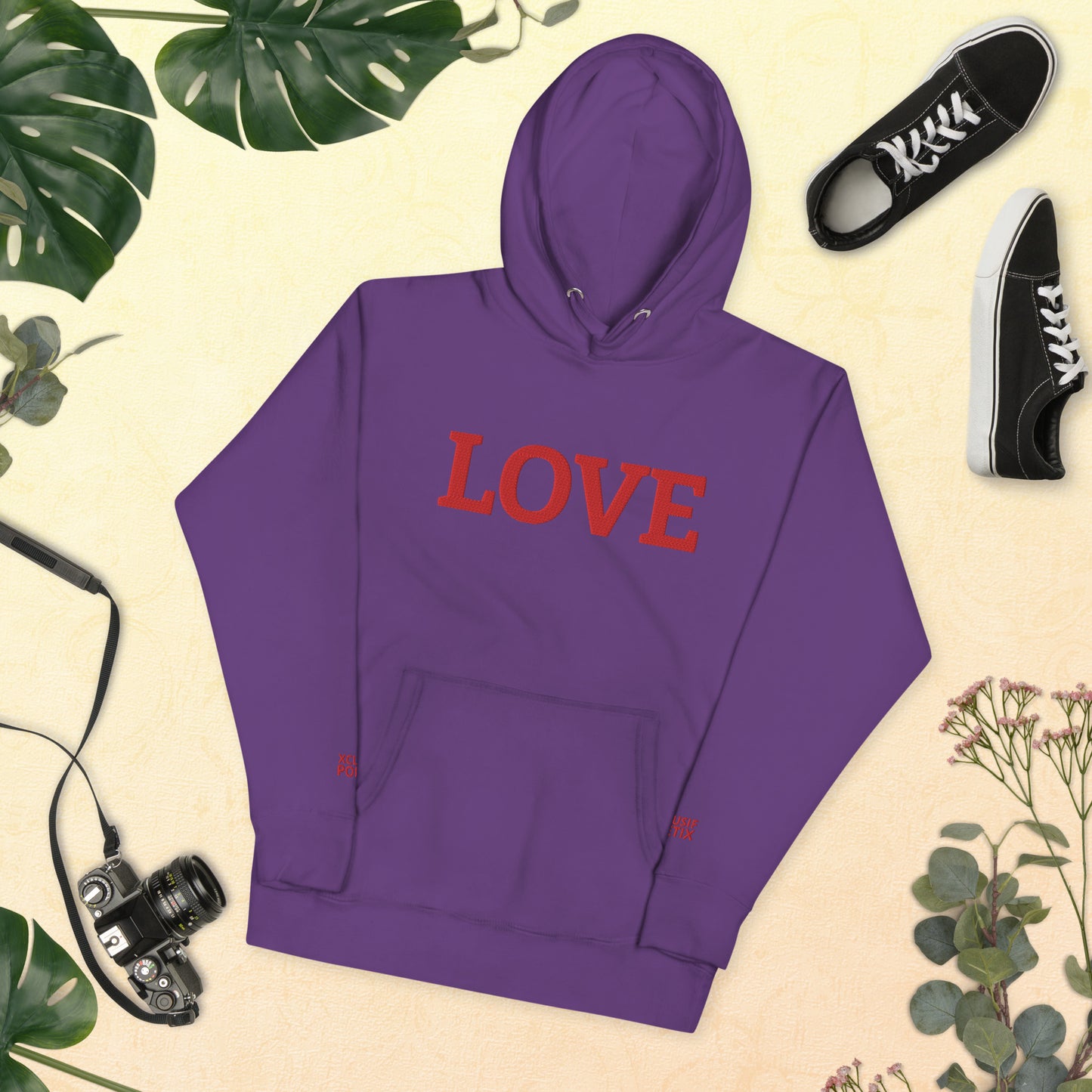 LOVE BY XCLUSIF POETIX Embroidery Unisex Hoodie