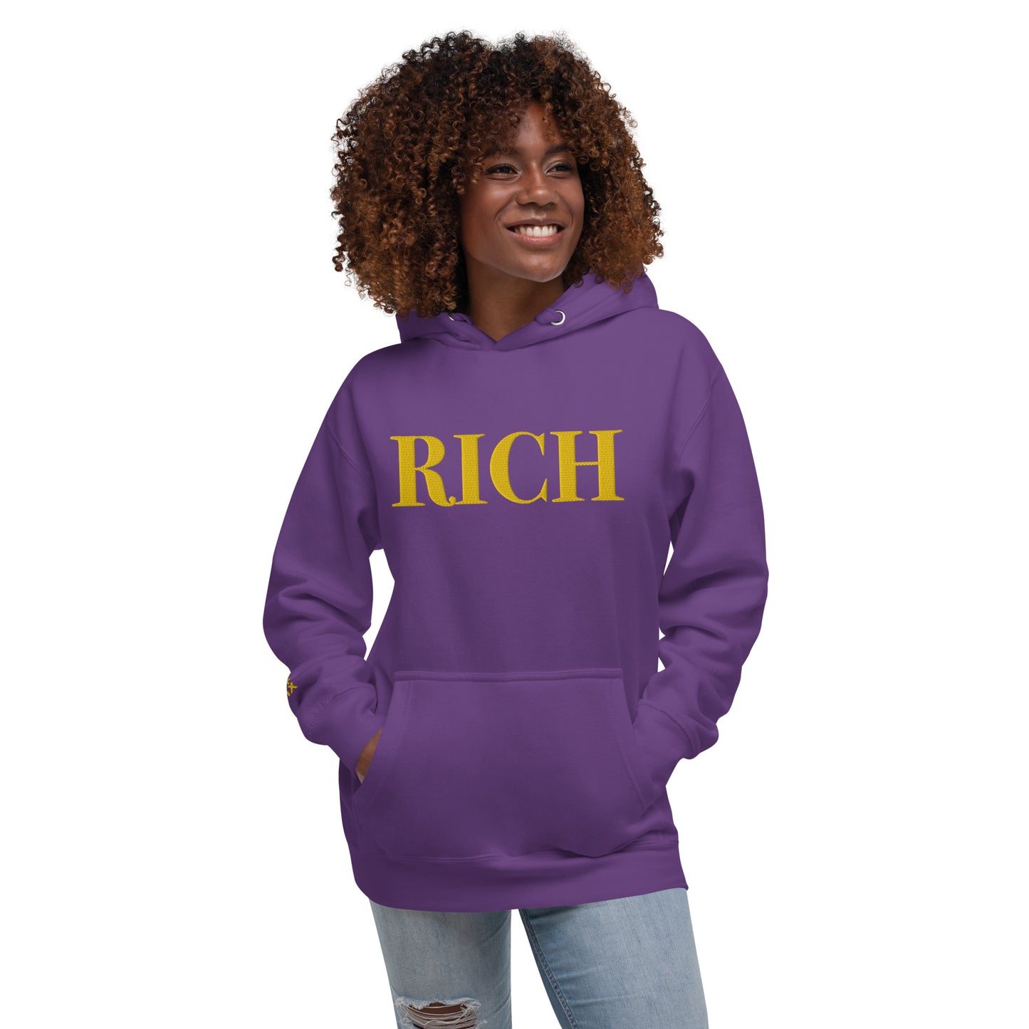 RICH BY XCLUSIF POETIX Embroidery Unisex Hoodie