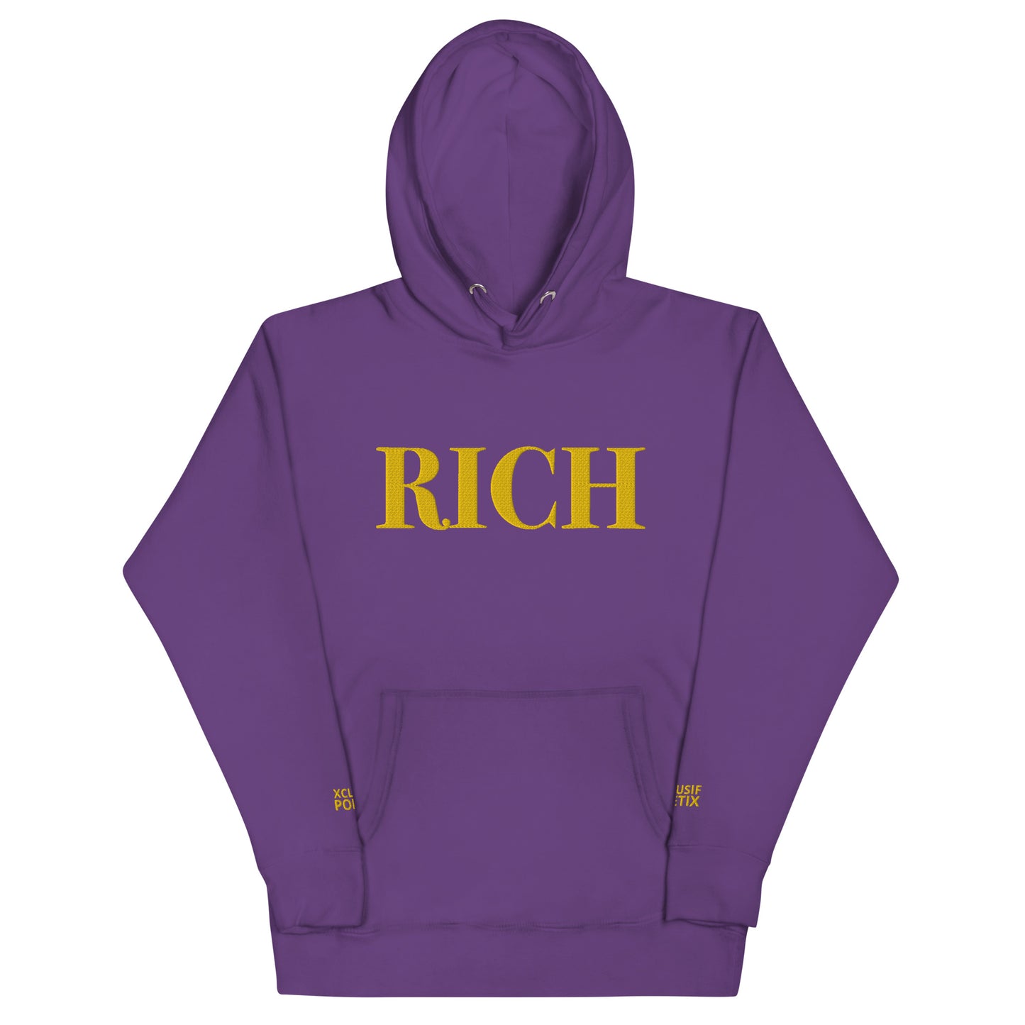 RICH BY XCLUSIF POETIX Embroidery Unisex Hoodie