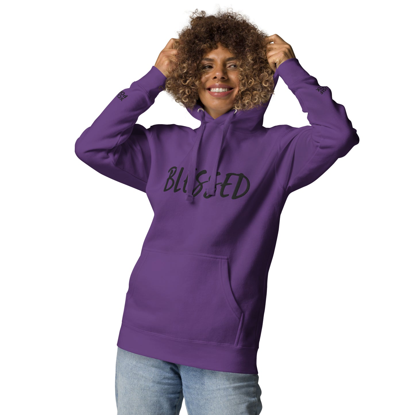 BLESSED BY XCLUSIF POETIX EMBROIDERY Unisex Hoodie