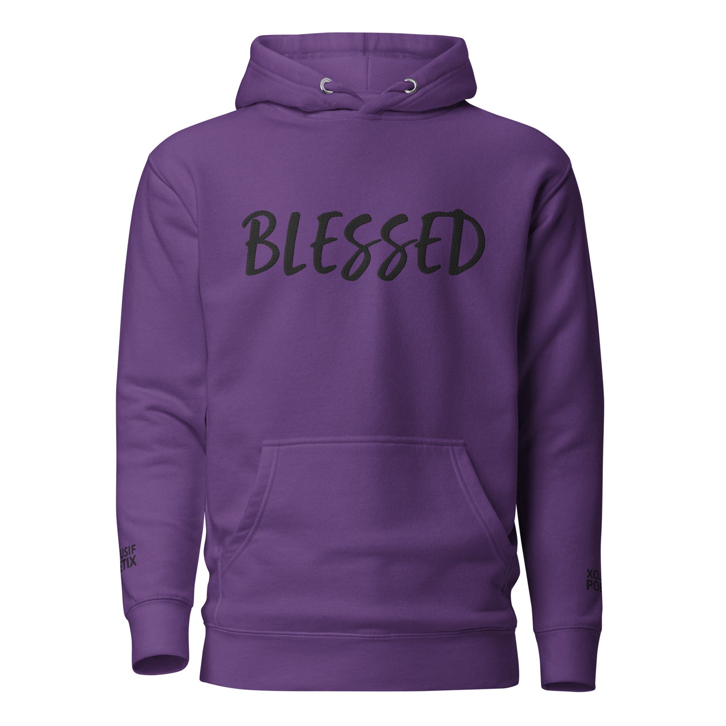 BLESSED BY XCLUSIF POETIX EMBROIDERY Unisex Hoodie