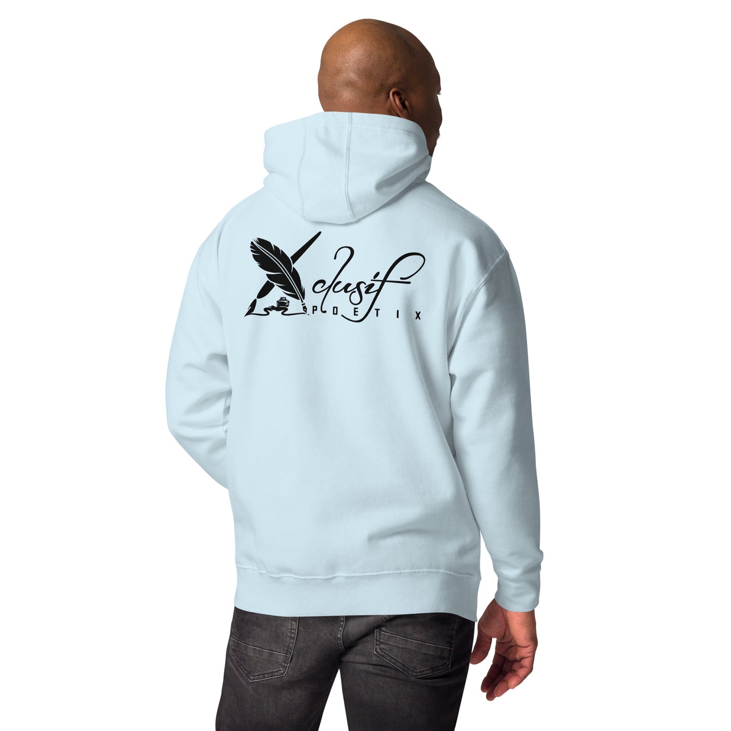 XCLUSIF POETIX BLACK EMBROIDERY LOGO Unisex Hoodie