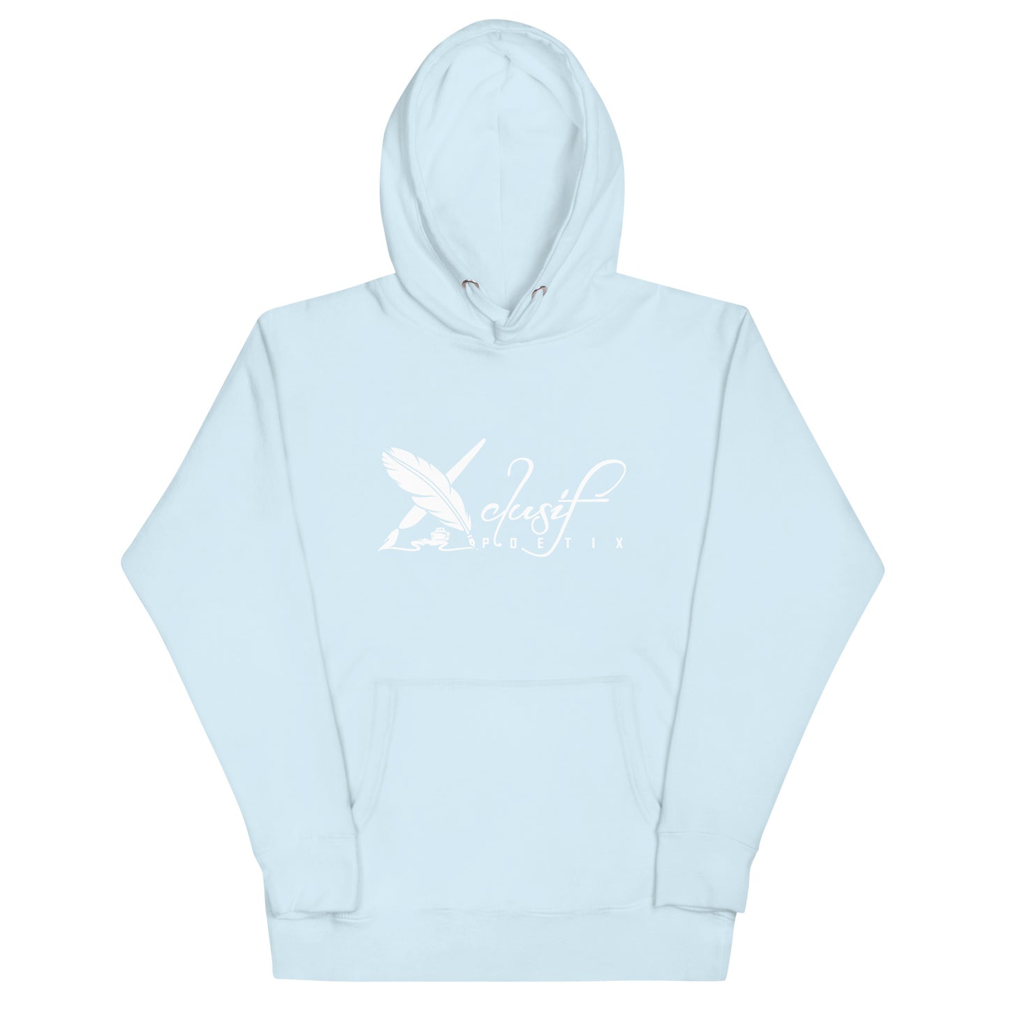 XCLUSIF POETIX WHITE LOGO Unisex Premium Hoodie