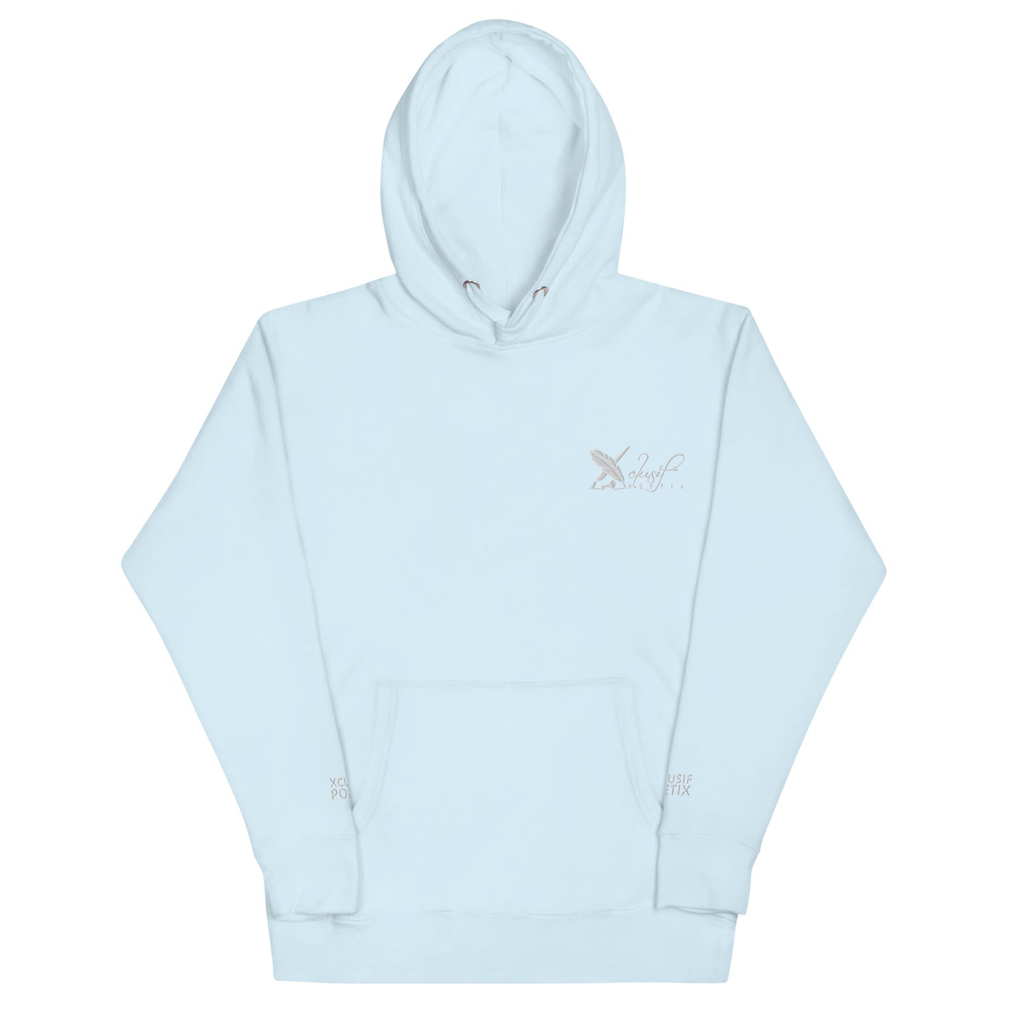 XCLUSIF POETIX WHITE EMBROIDERY LOGO Unisex Hoodie