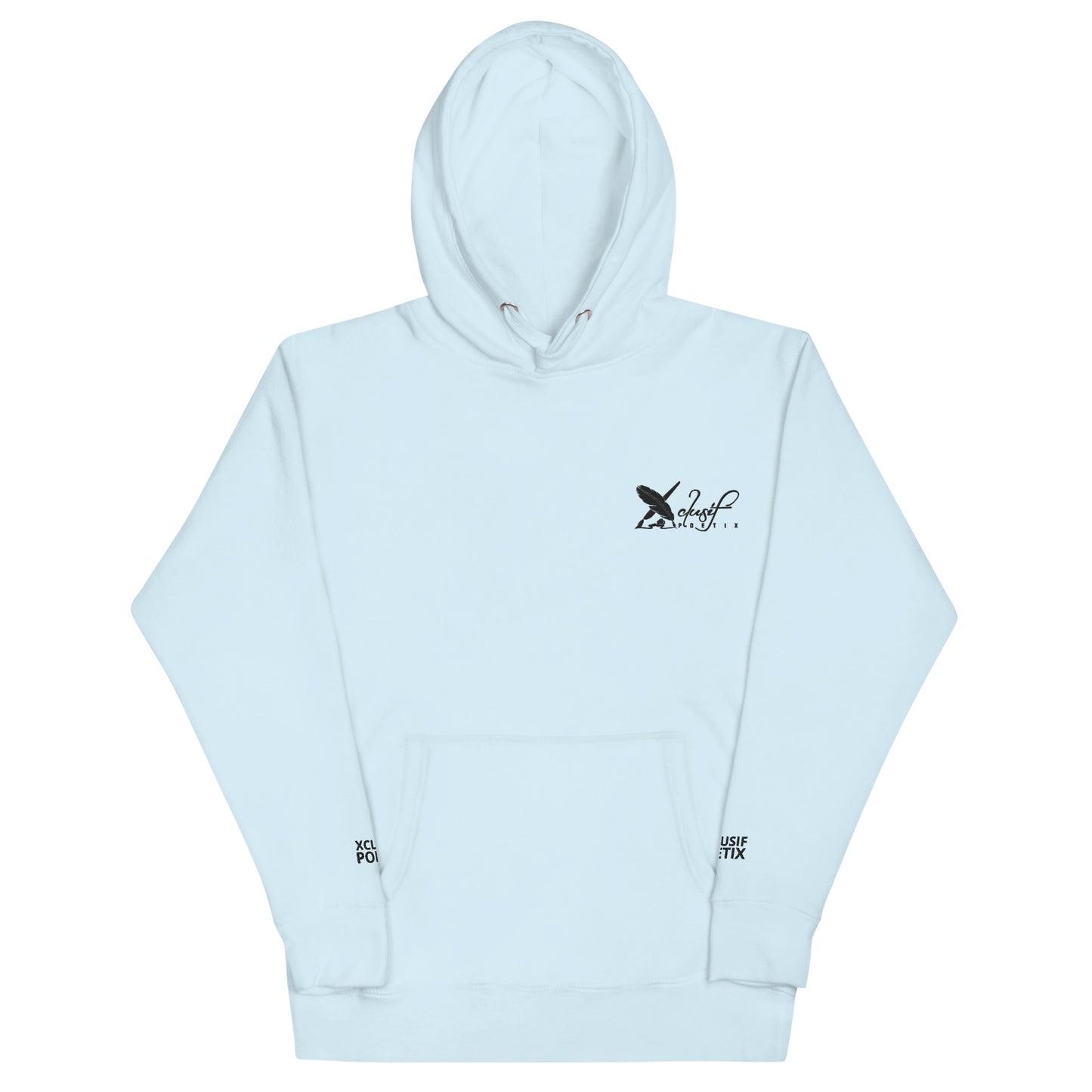 XCLUSIF POETIX BLACK EMBROIDERY LOGO Unisex Hoodie