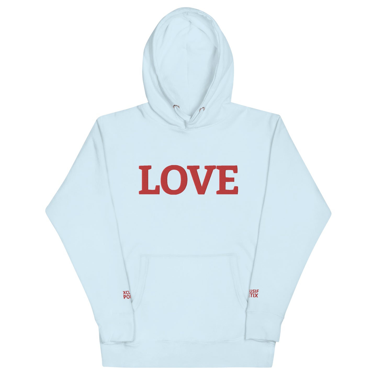 LOVE BY XCLUSIF POETIX Embroidery Unisex Hoodie