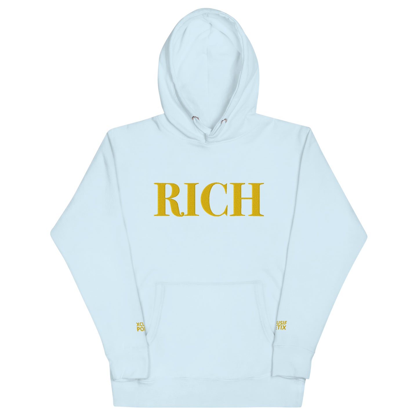 RICH BY XCLUSIF POETIX Embroidery Unisex Hoodie