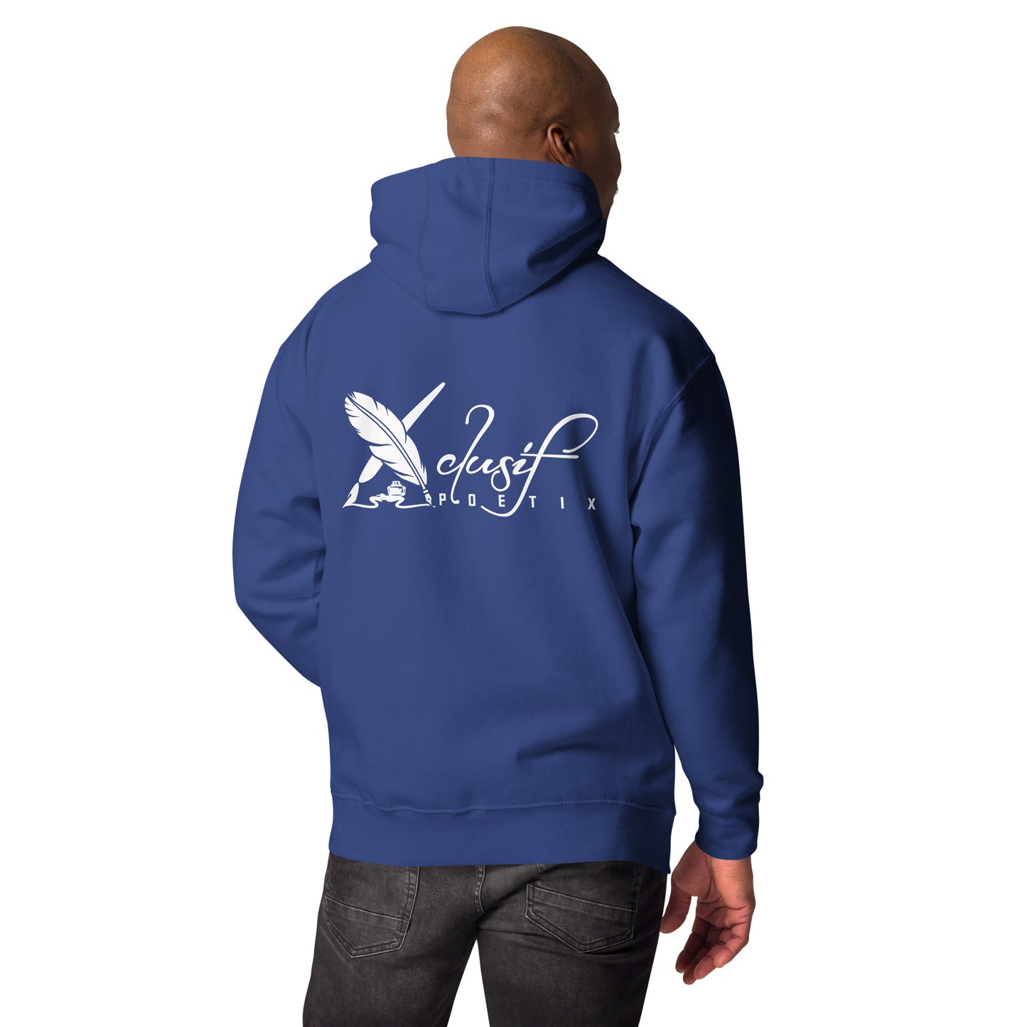 XCLUSIF POETIX BIG WHITE EMBROIDERY LOGO Unisex Hoodie