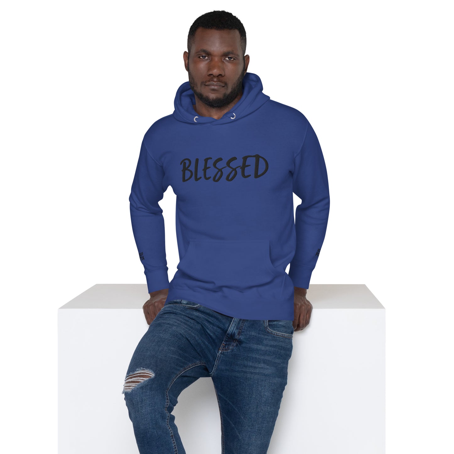 BLESSED BY XCLUSIF POETIX EMBROIDERY Unisex Hoodie