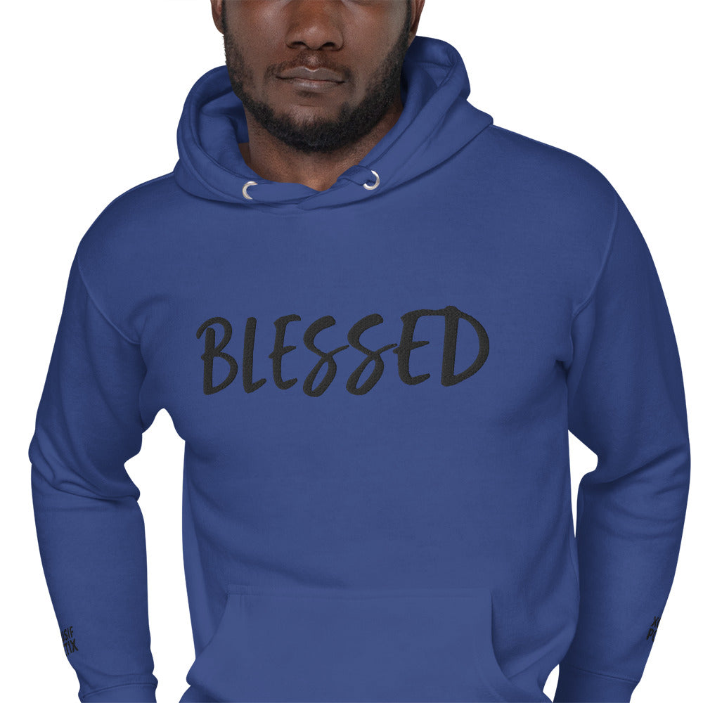 BLESSED BY XCLUSIF POETIX EMBROIDERY Unisex Hoodie