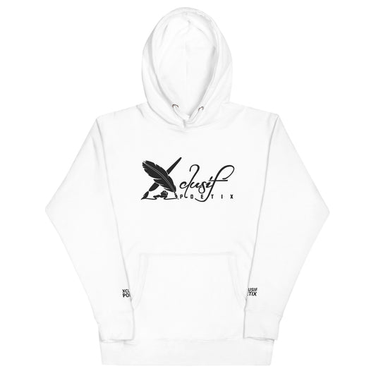 XCLUSIF POETIX BIG BLACK EMBROIDERY LOGO Unisex Hoodie