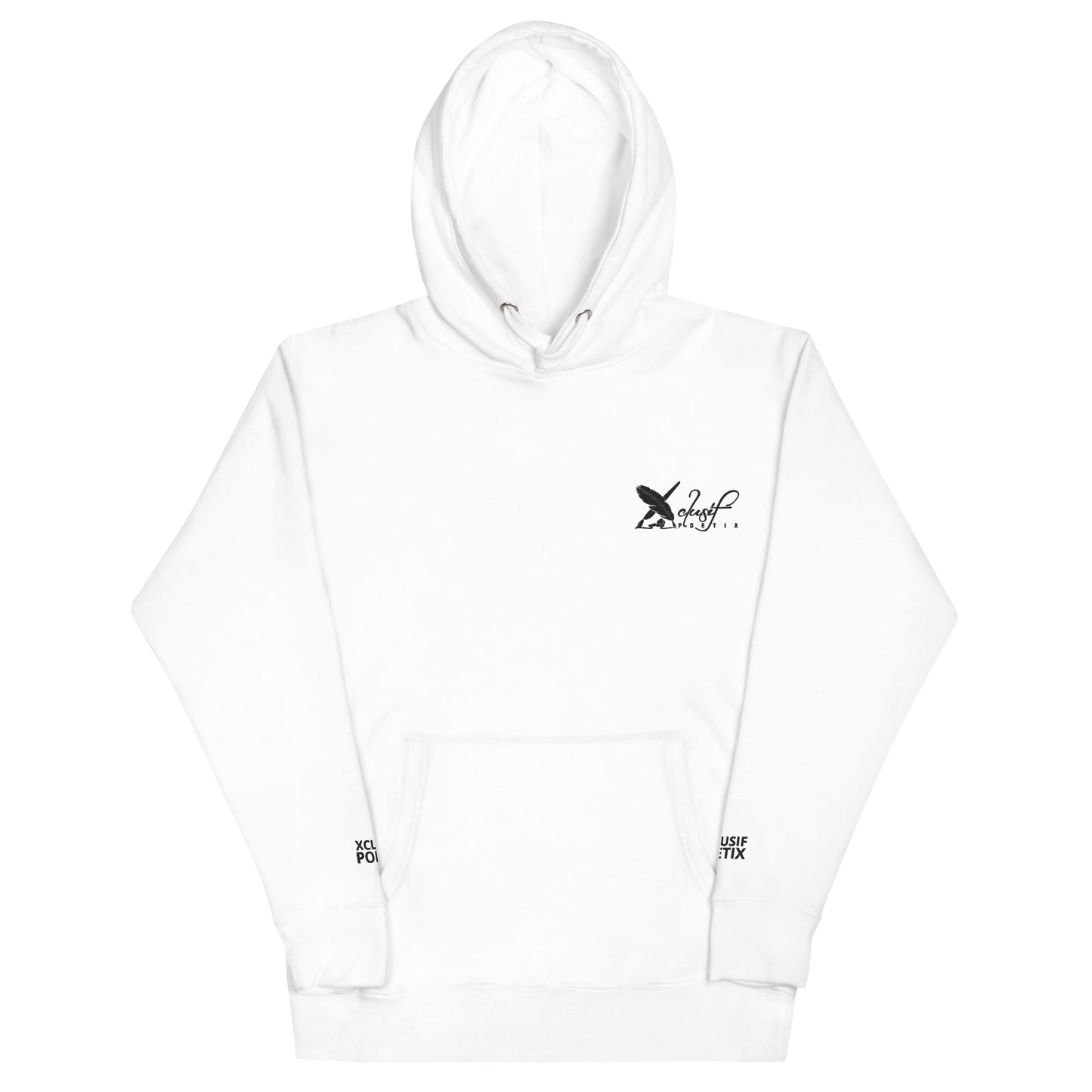 XCLUSIF POETIX BLACK EMBROIDERY LOGO Unisex Hoodie