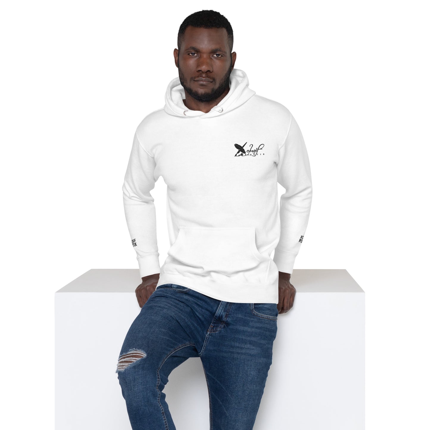 XCLUSIF POETIX BLACK EMBROIDERY LOGO Unisex Hoodie