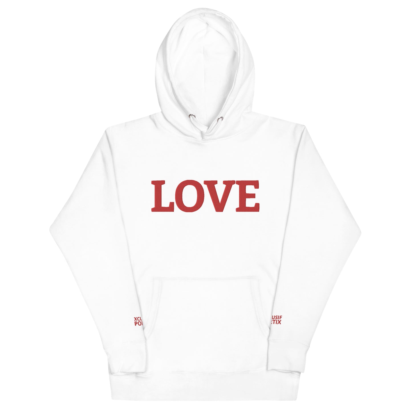 LOVE BY XCLUSIF POETIX Embroidery Unisex Hoodie