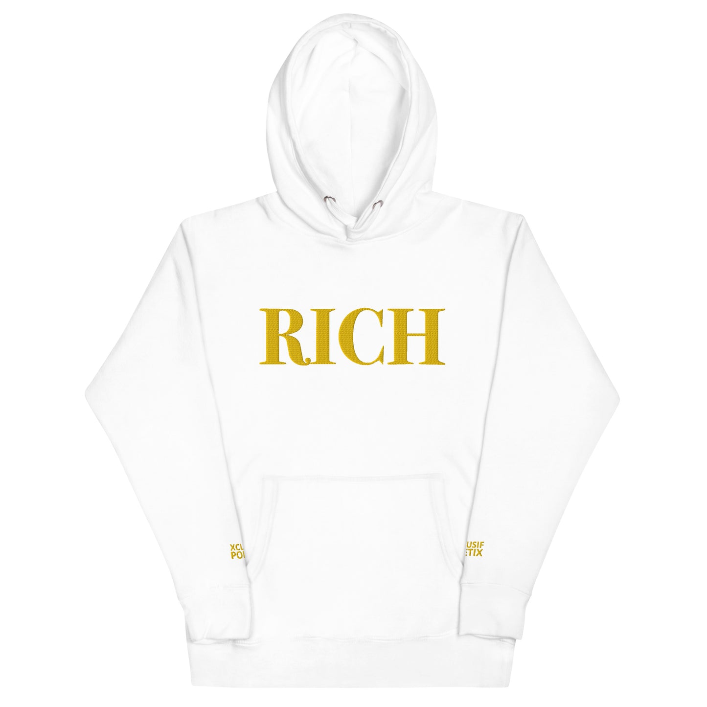 RICH BY XCLUSIF POETIX Embroidery Unisex Hoodie