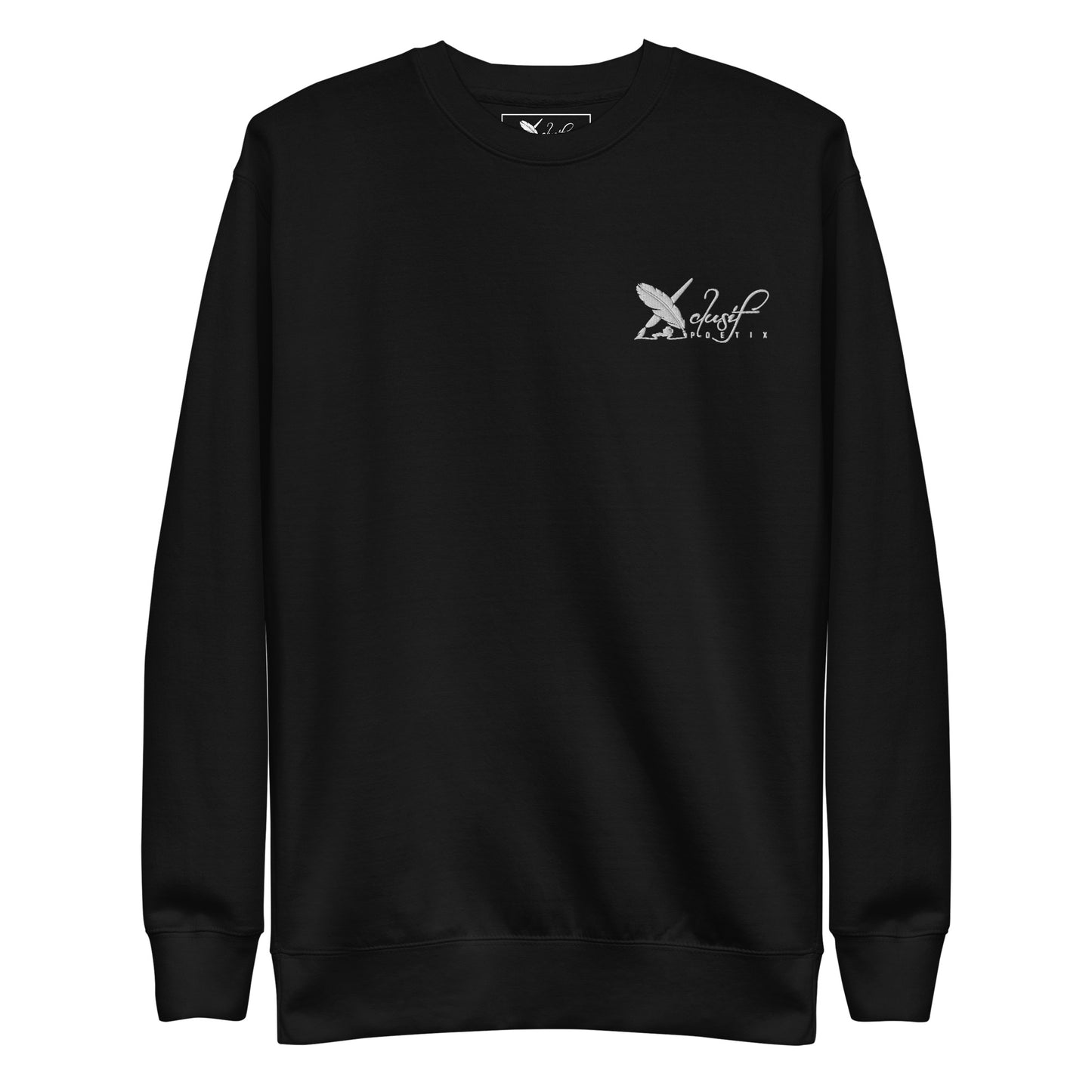 XCLUSIF POETIX WHITE LOGO Unisex Premium Sweatshirt