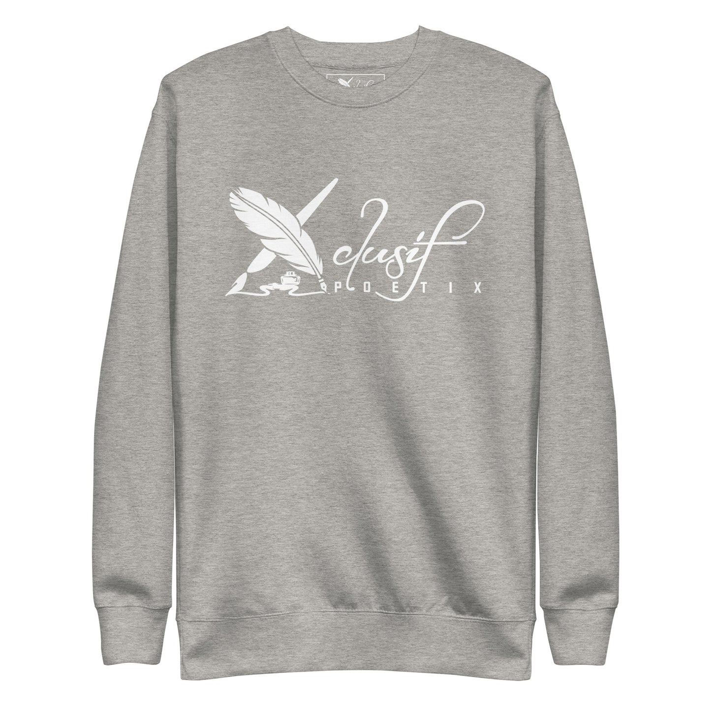 XCLUSIF POETIX WHITE LOGO Unisex Premium Sweatshirt