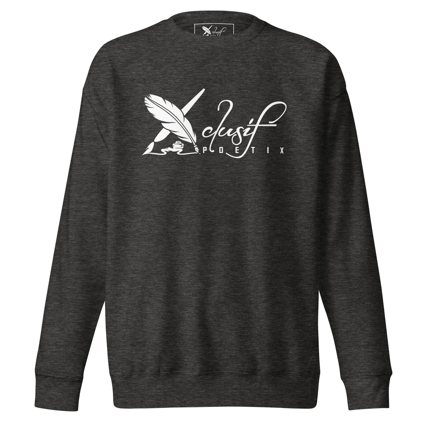 XCLUSIF POETIX WHITE LOGO Unisex Premium Sweatshirt