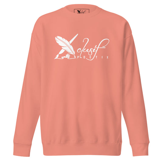 XCLUSIF POETIX WHITE LOGO Unisex Premium Sweatshirt