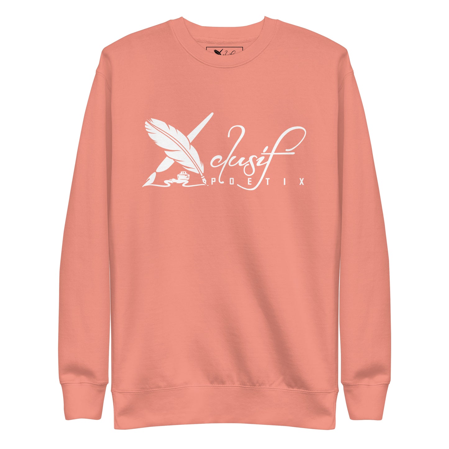 XCLUSIF POETIX WHITE LOGO Unisex Premium Sweatshirt