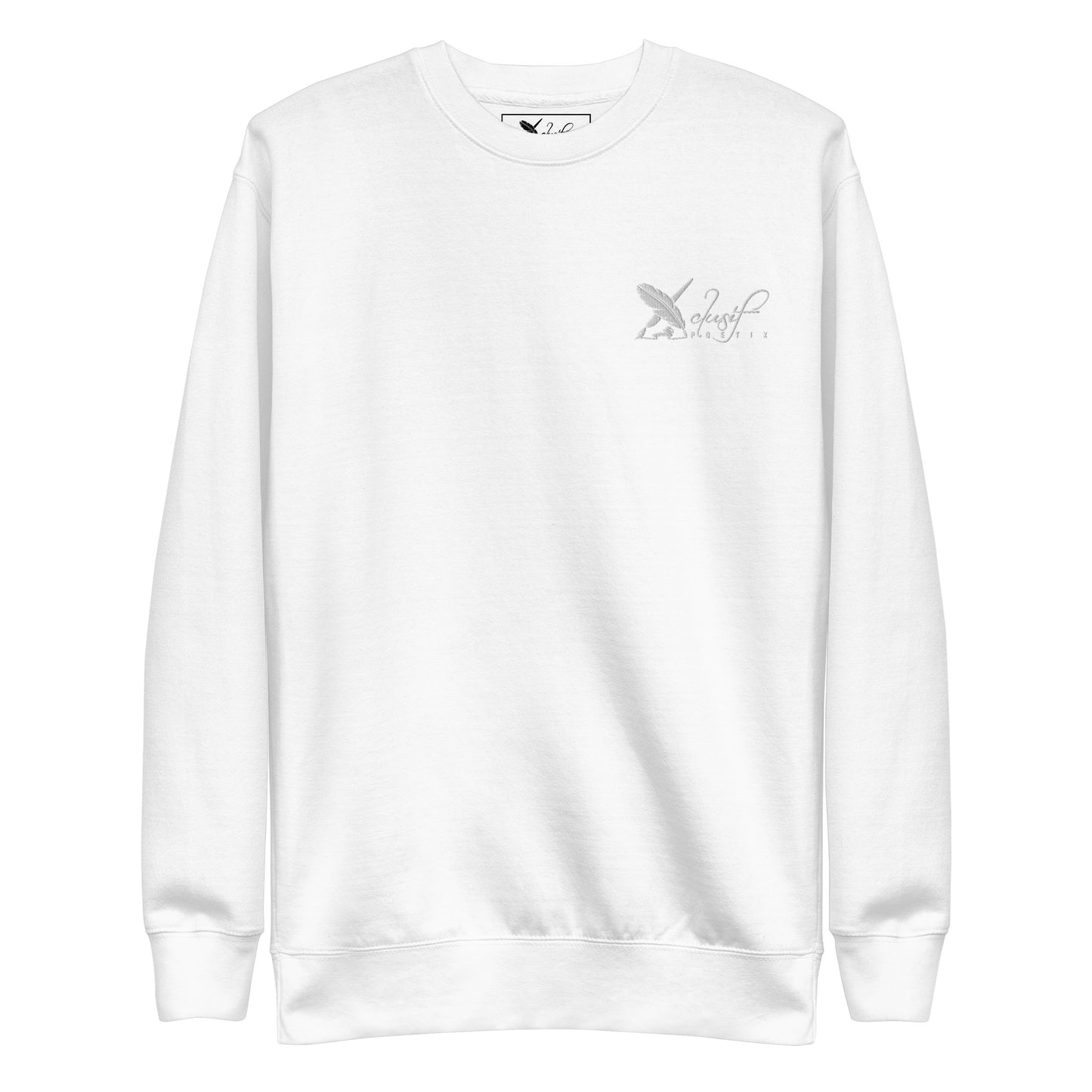 XCLUSIF POETIX WHITE LOGO Unisex Premium Sweatshirt