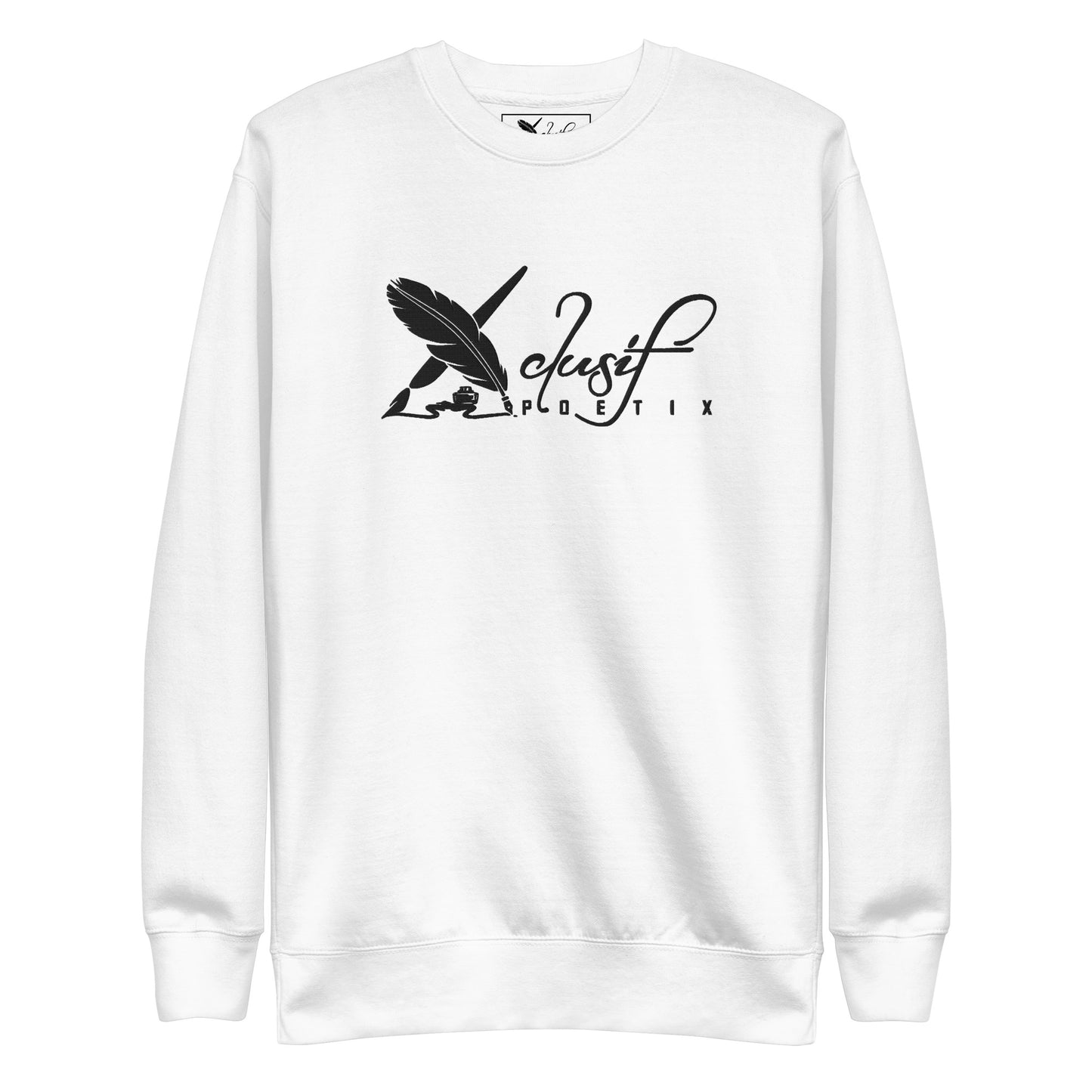 XCLUSIF POETIX BLACK LOGO Embroidery Unisex Premium Sweatshirt